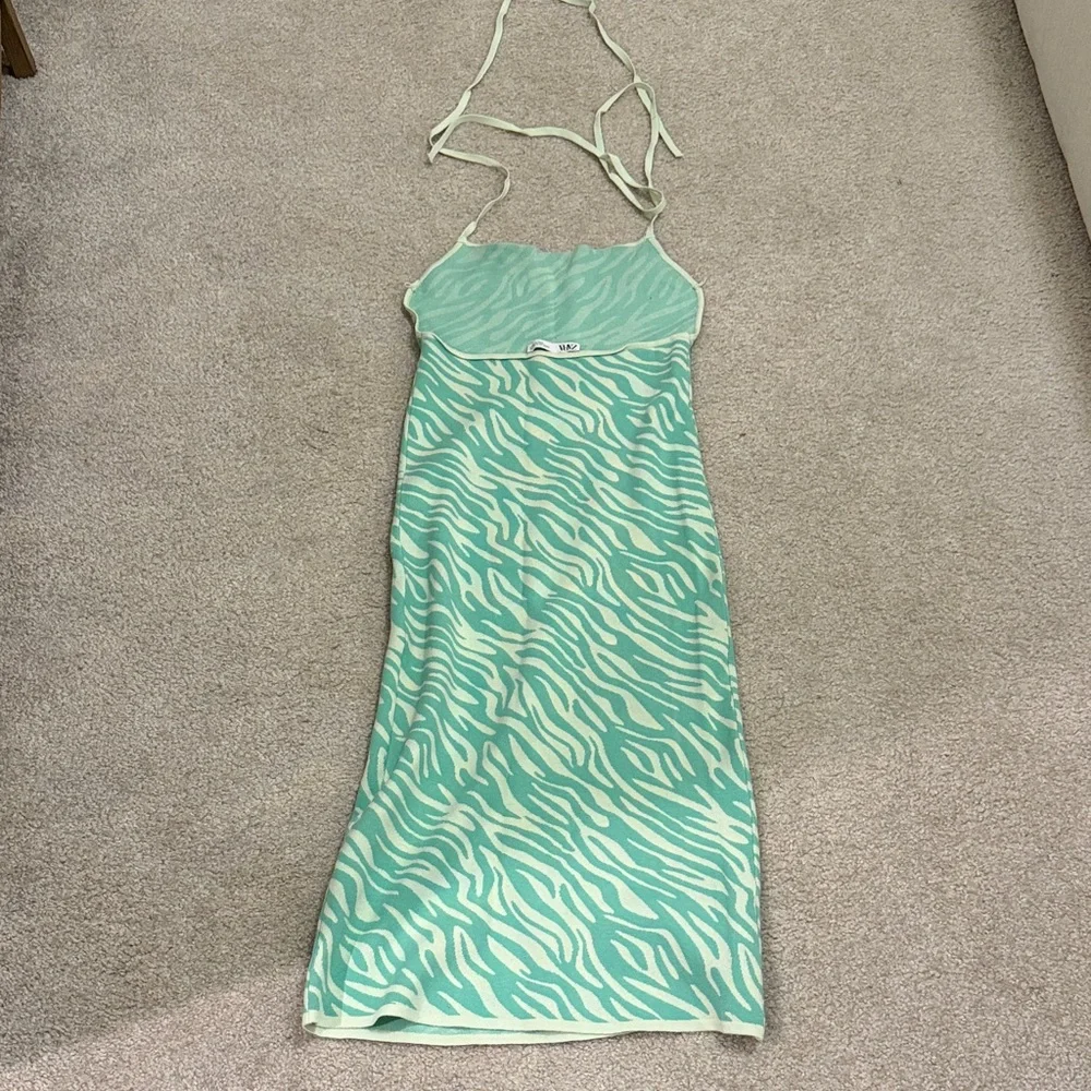 Stylish Zebra Print Midi knit Dress